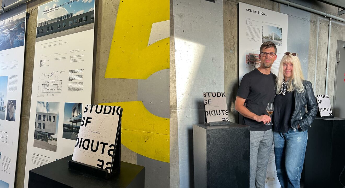 STUDIO SF Architekten, 10 Jahres-Feier, Simon Fischer (GF STUDIO SF), Sabine Schrader (GF SMD.)