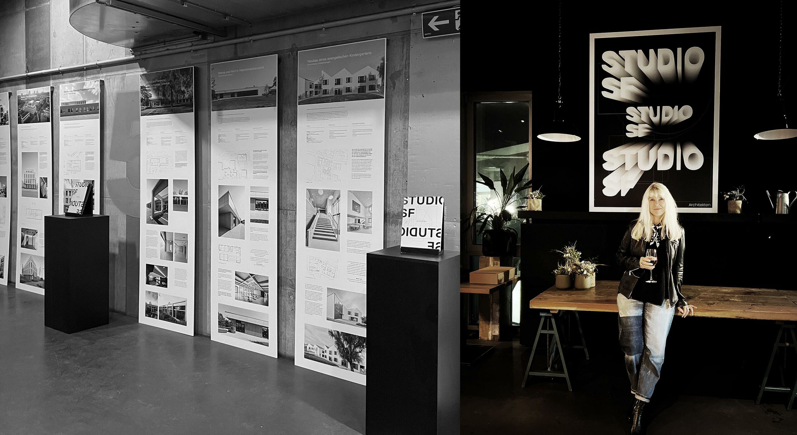 STUDIO SF Architekten – Teil des Ausstellungsraums zur 10-Jahres-Feier